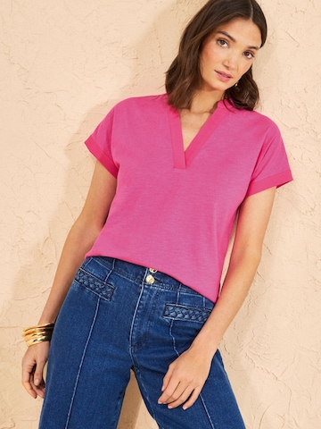 T-shirt love & roses en mélange de couleurs : devant