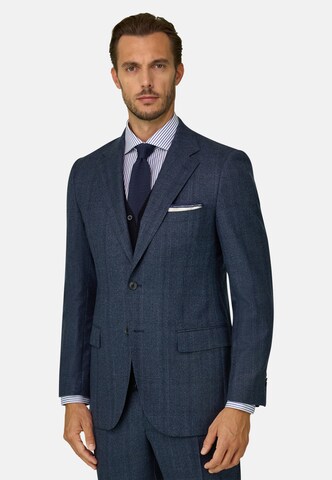 Boggi Milano Regular Fit Business-Sakko in Blau: Vorderseite