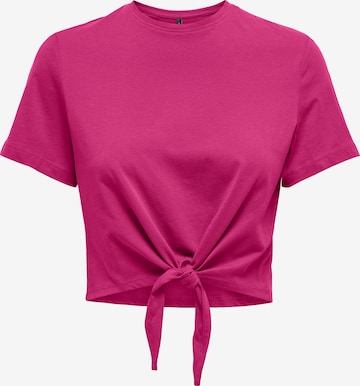 ONLY Футболка 'ONLMAY' в Ярко-розовый: спереди