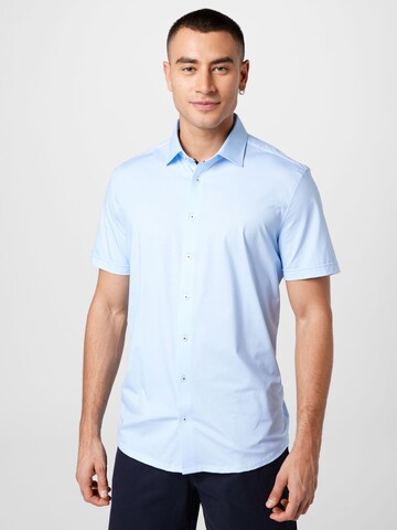 OLYMP Slim fit Overhemd in Blauw: voorkant