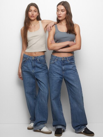 Pull&Bear Top – béžová: přední strana