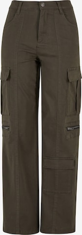 Pantalon cargo Urban Classics en vert : devant
