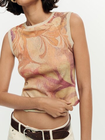 Desigual T-shirt i beige