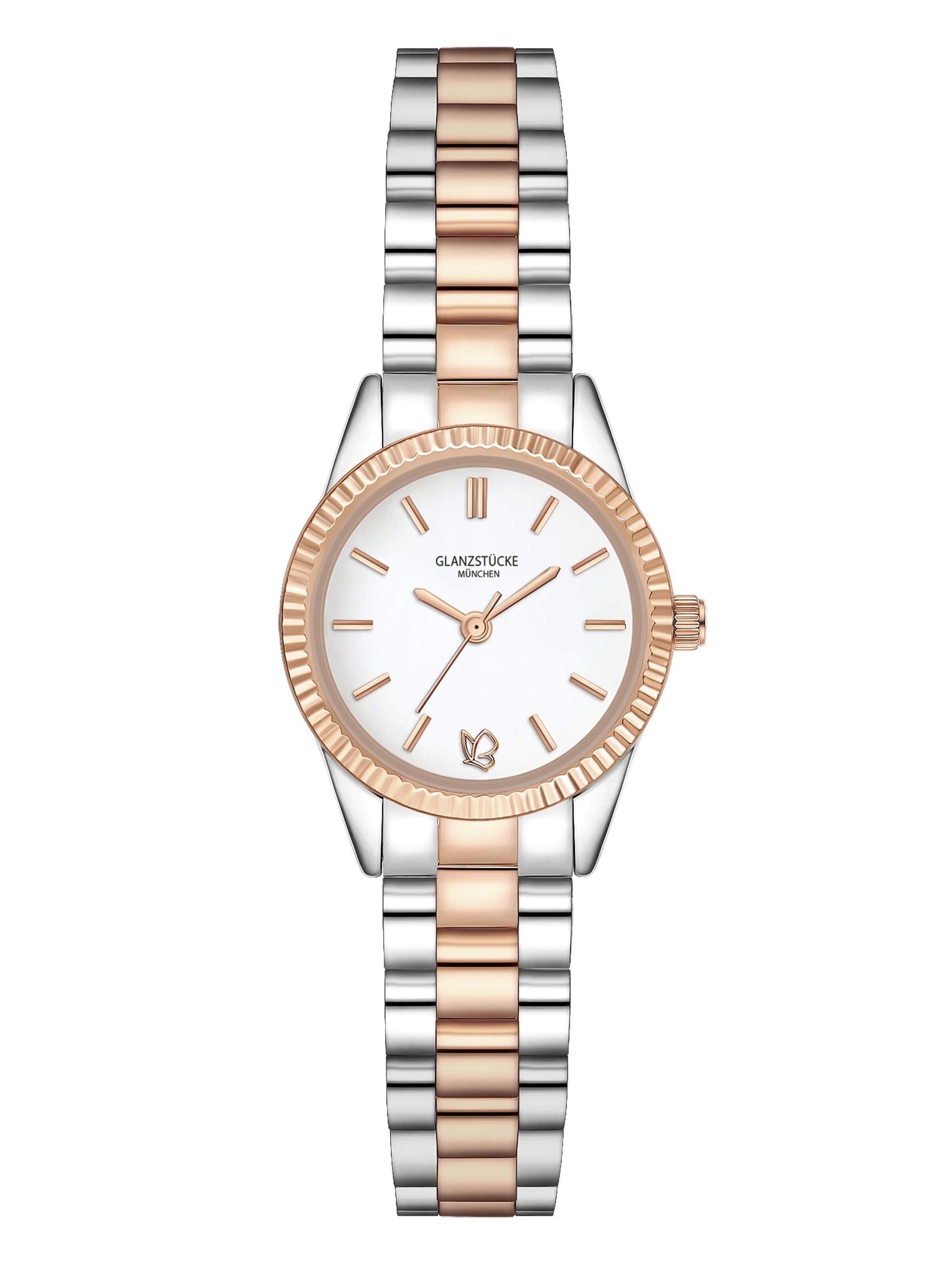 Glanzstücke München Analoguhr in Gold: Vorderseite