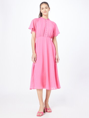 ICHI Shirt Dress in Pink: front