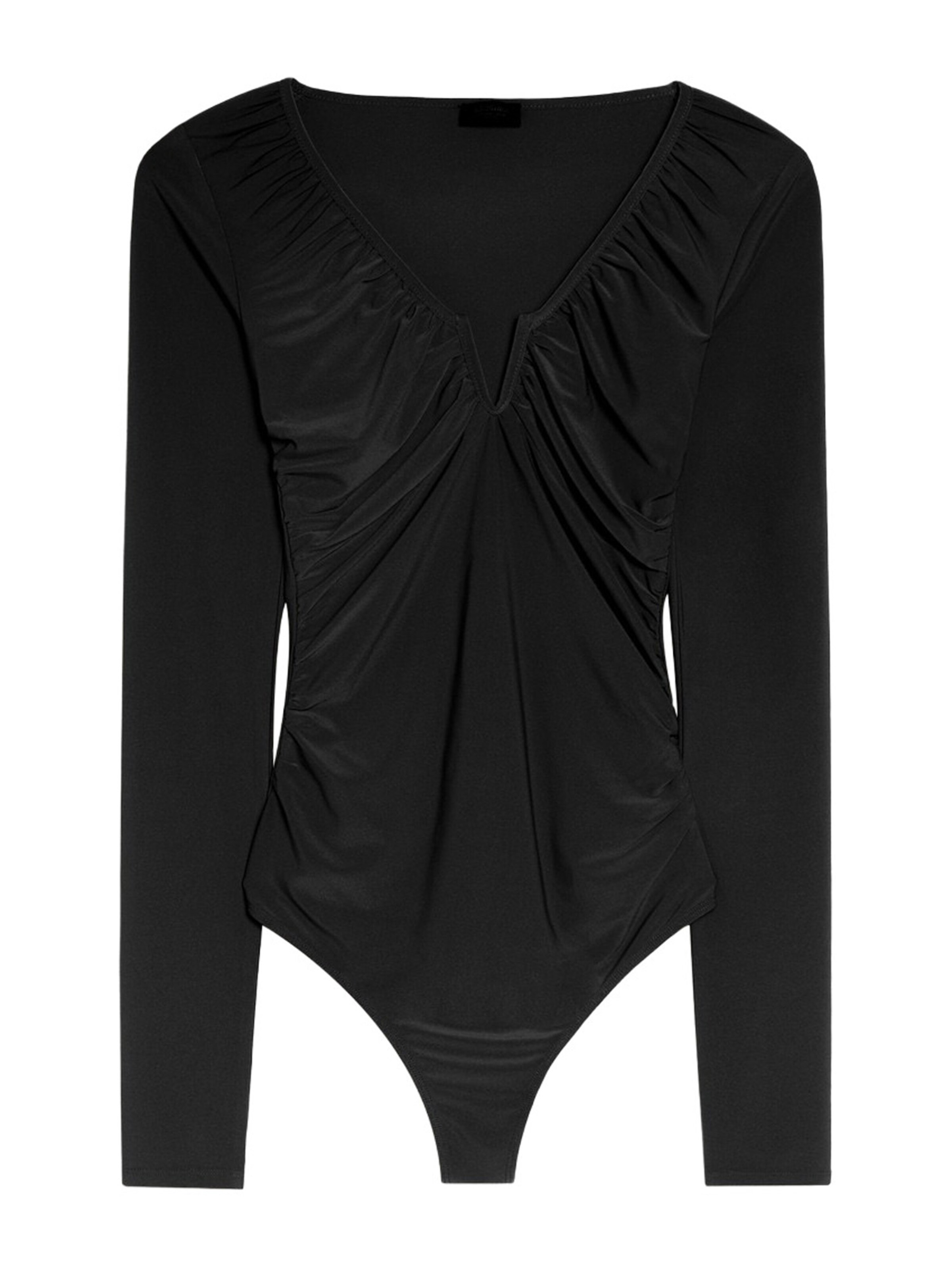 Bershka Shirt bodysuit in Black: front