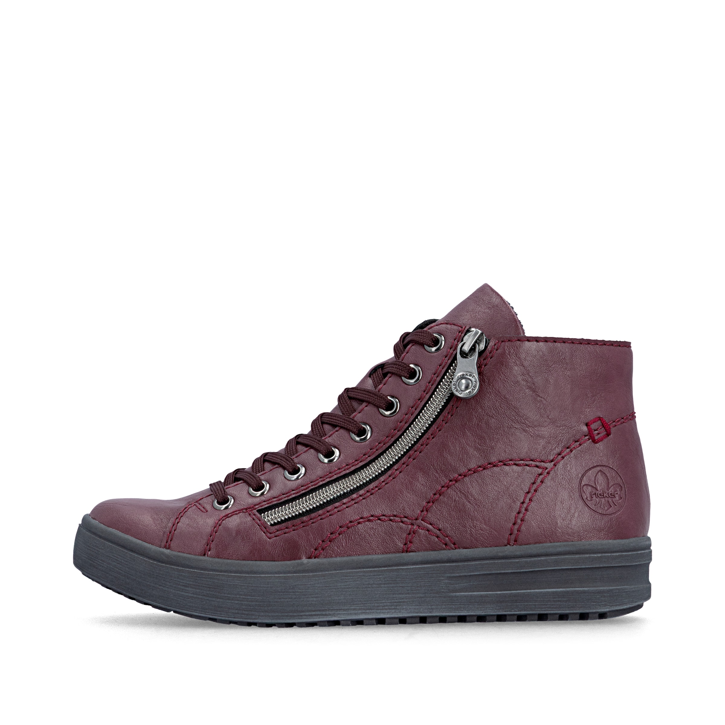 Bottines à lacets Rieker en rouge