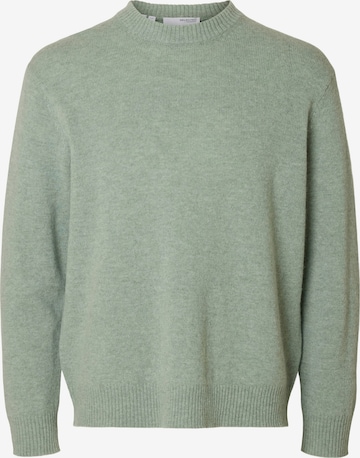 SELECTED Pullover 'SLHReuben' in Grün: Vorderseite