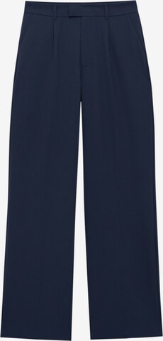 Pull&Bear Loosefit Bandplooibroek in Blauw: voorkant