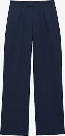 Pantaloni con pieghe di Pull&Bear in blu: frontale