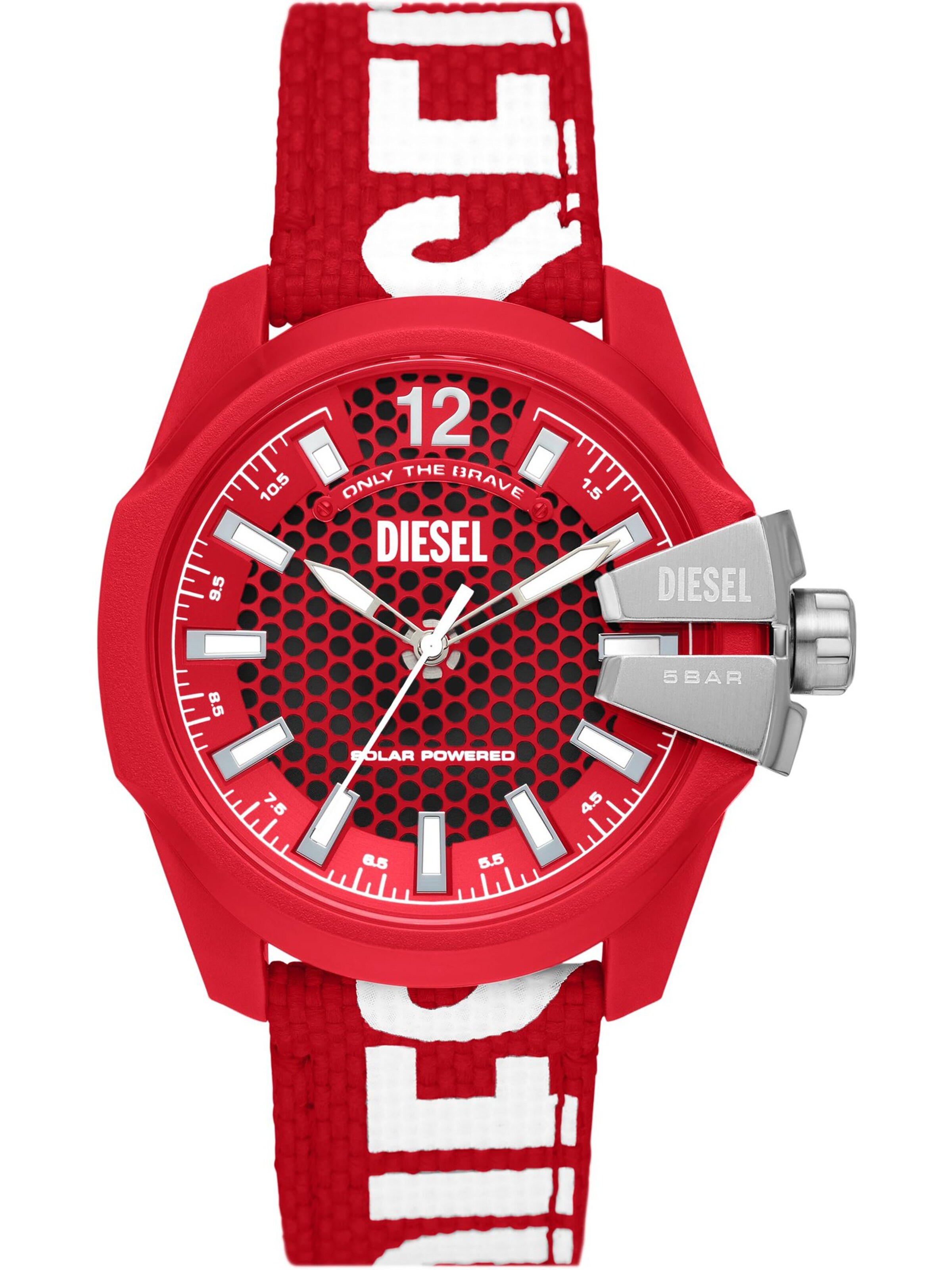 DIESEL Diesel Herren-Uhren Analog Solar in Rot ABOUT YOU