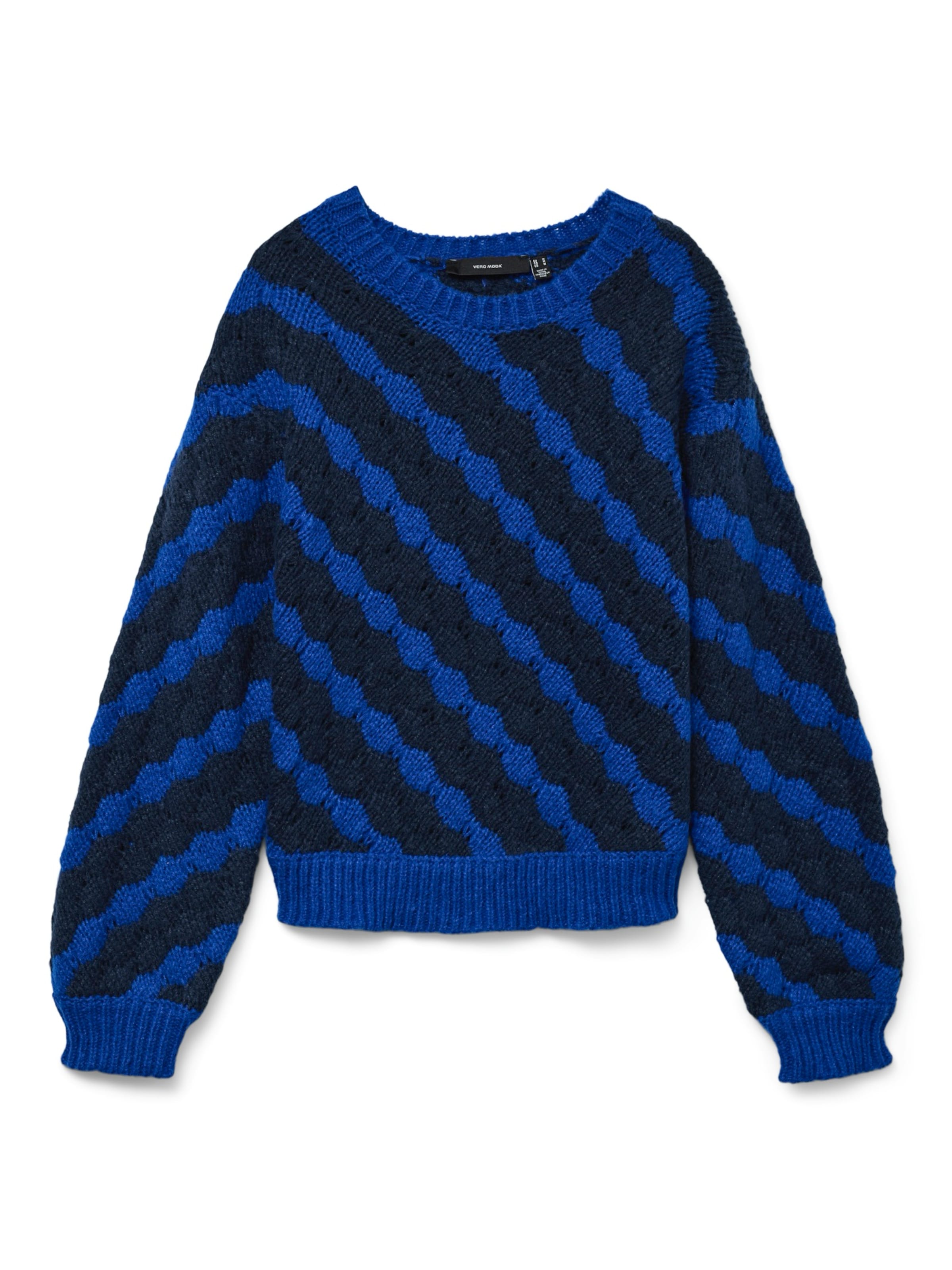 VERO MODA Trui 'VMBUBLY' in Blauw: voorkant