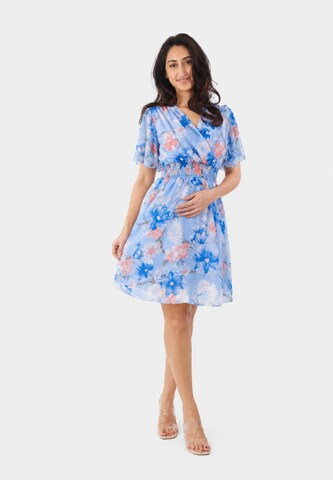 Elara Dress in Blue: front