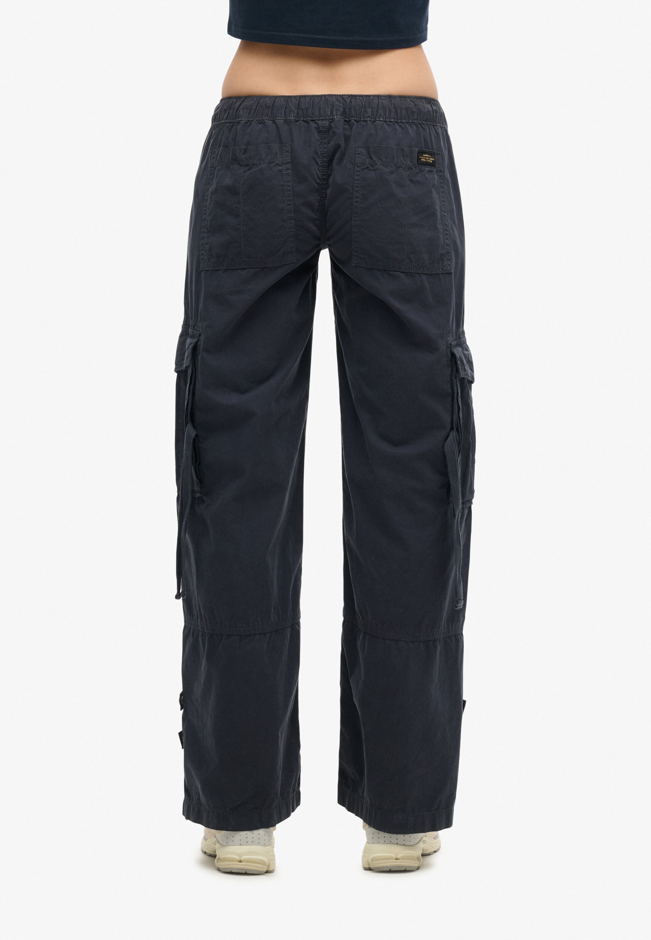 Superdry Wide leg Cargo Pants in Blue
