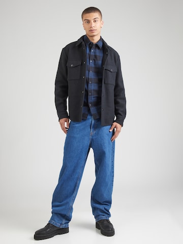 Only & Sons Slim fit Button Up Shirt 'ONSGudmund' in Blue