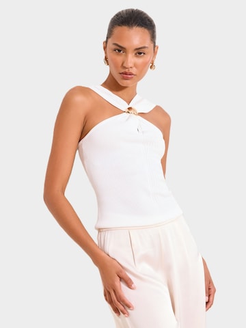 Lipsy - Top de punto en blanco: frente