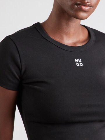 HUGO T-shirt 'Delanor' i svart
