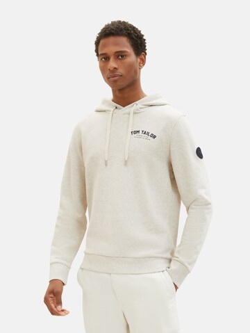 Sweat-shirt TOM TAILOR en blanc : devant