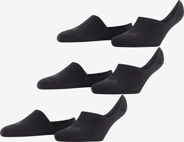 FALKE Ankle Socks 'Step 3-Pack' in Black: front