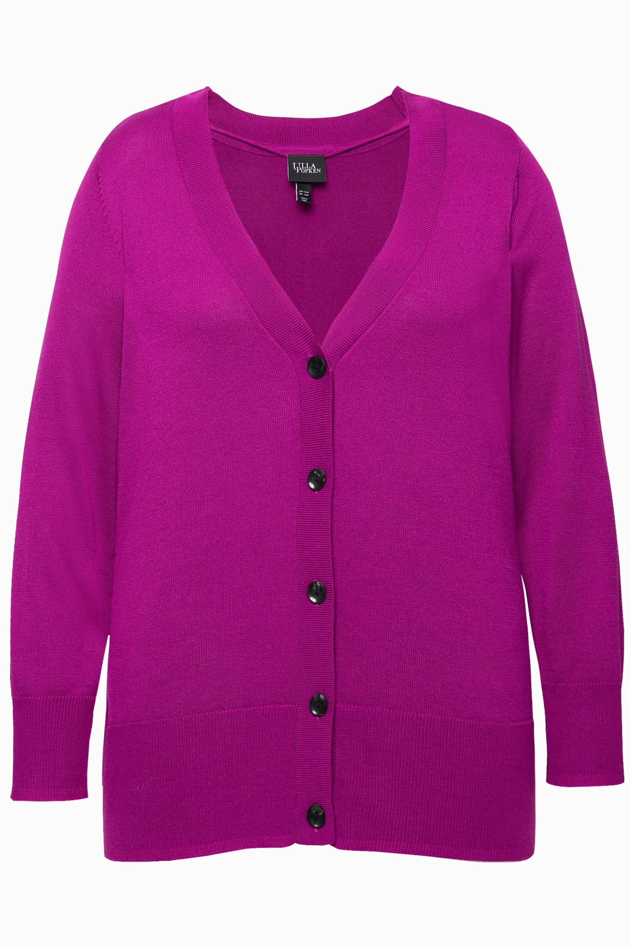 Ulla Popken Strickjacke in Lila: Vorderseite