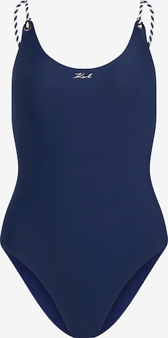 Karl Lagerfeld Uimapuku värissä sininen: etupuoli