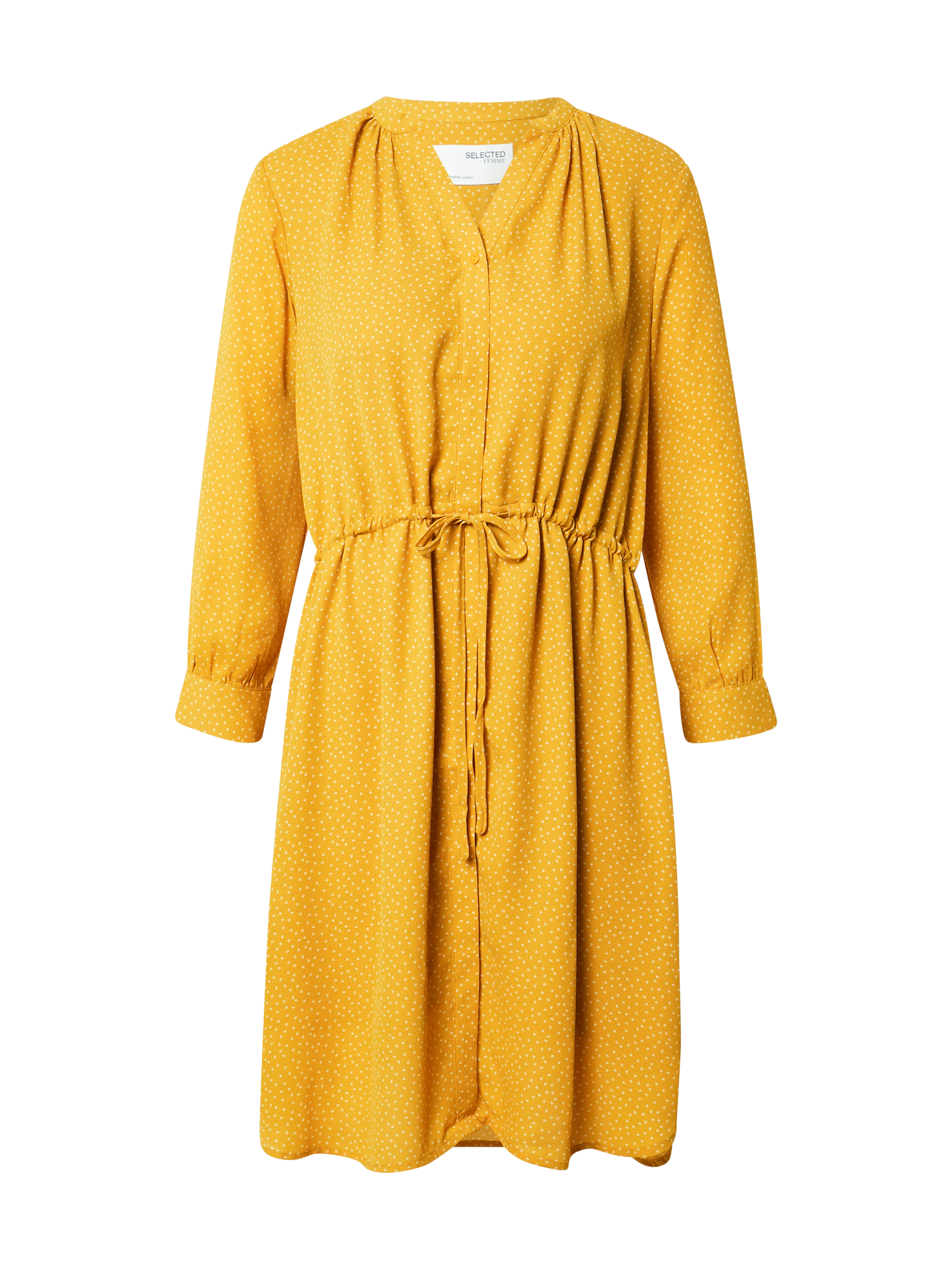 Donna Abbigliamento SELECTED FEMME Abito camicia Damina in Giallo Donna Abbigliamento SELECTED FEMME Abito camicia Damina in Giallo