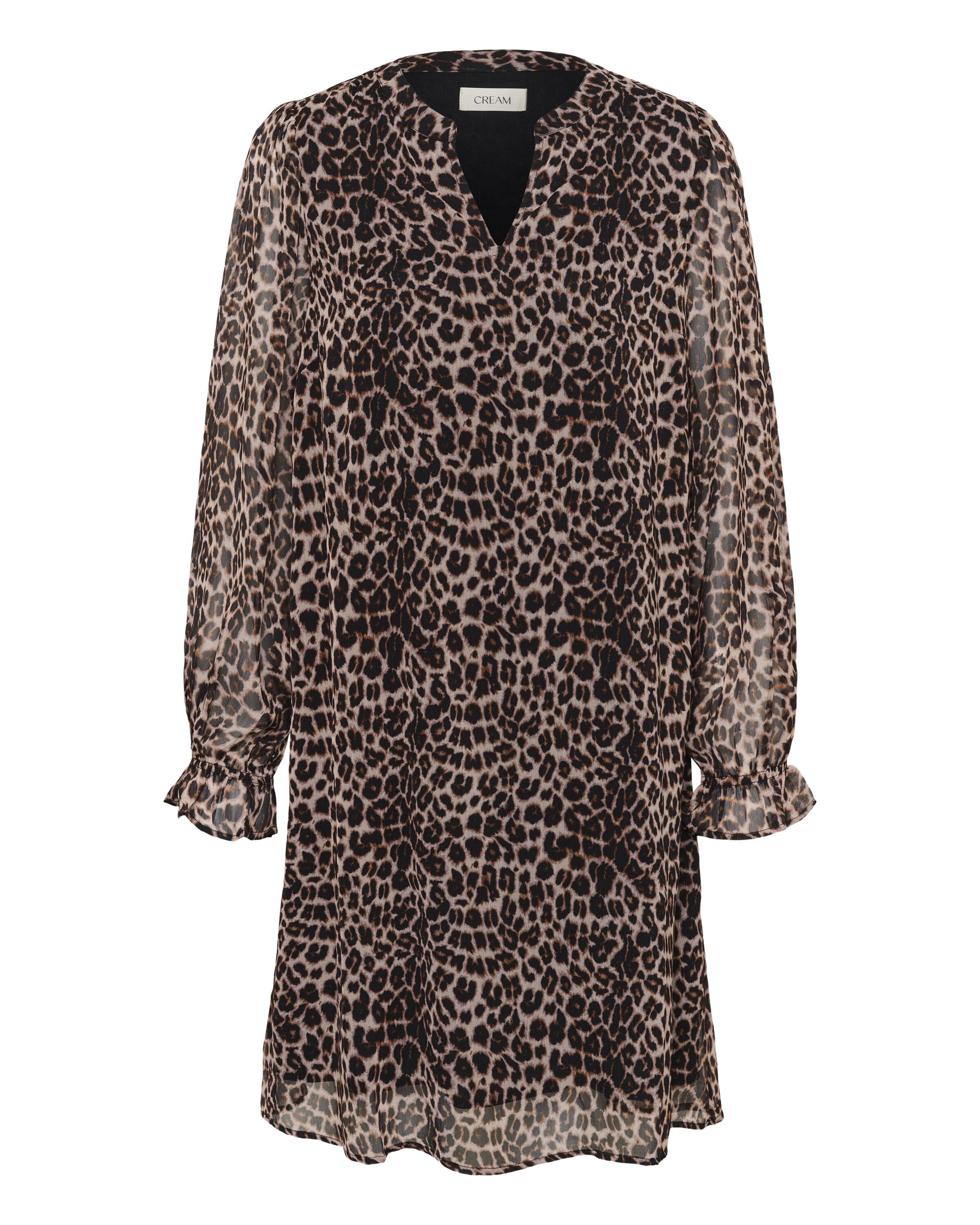 Cream Jurk in Bruin: voorkant