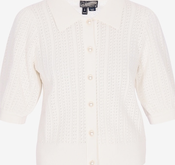 Cardigan DreiMaster Vintage en blanc : devant