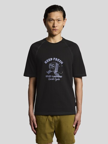 T-Shirt 'Keep Fresh' Lyle & Scott en noir : devant