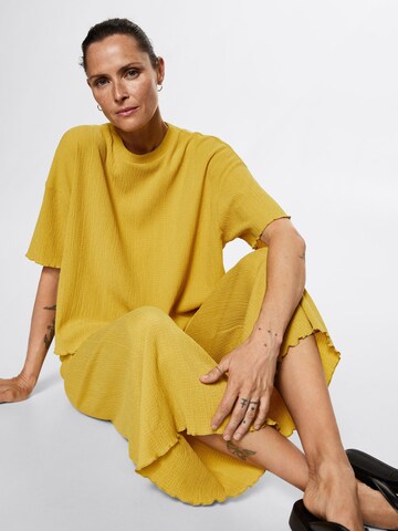 MANGO Wide leg Pants in Yellow