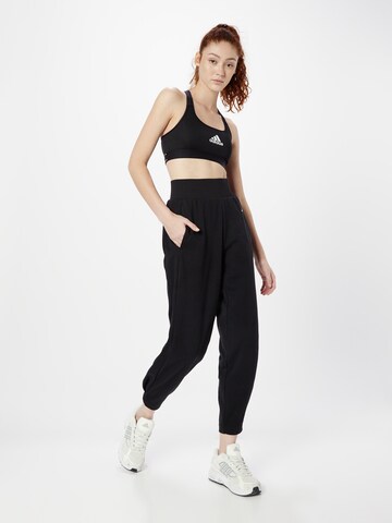 ADIDAS PERFORMANCE Loose fit Workout Pants 'Studio' in Black