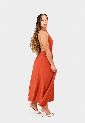 Elara Dress in Orange