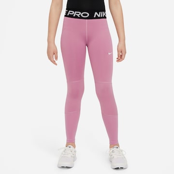 NIKESkinny Sportske hlače 'Pro' - roza boja