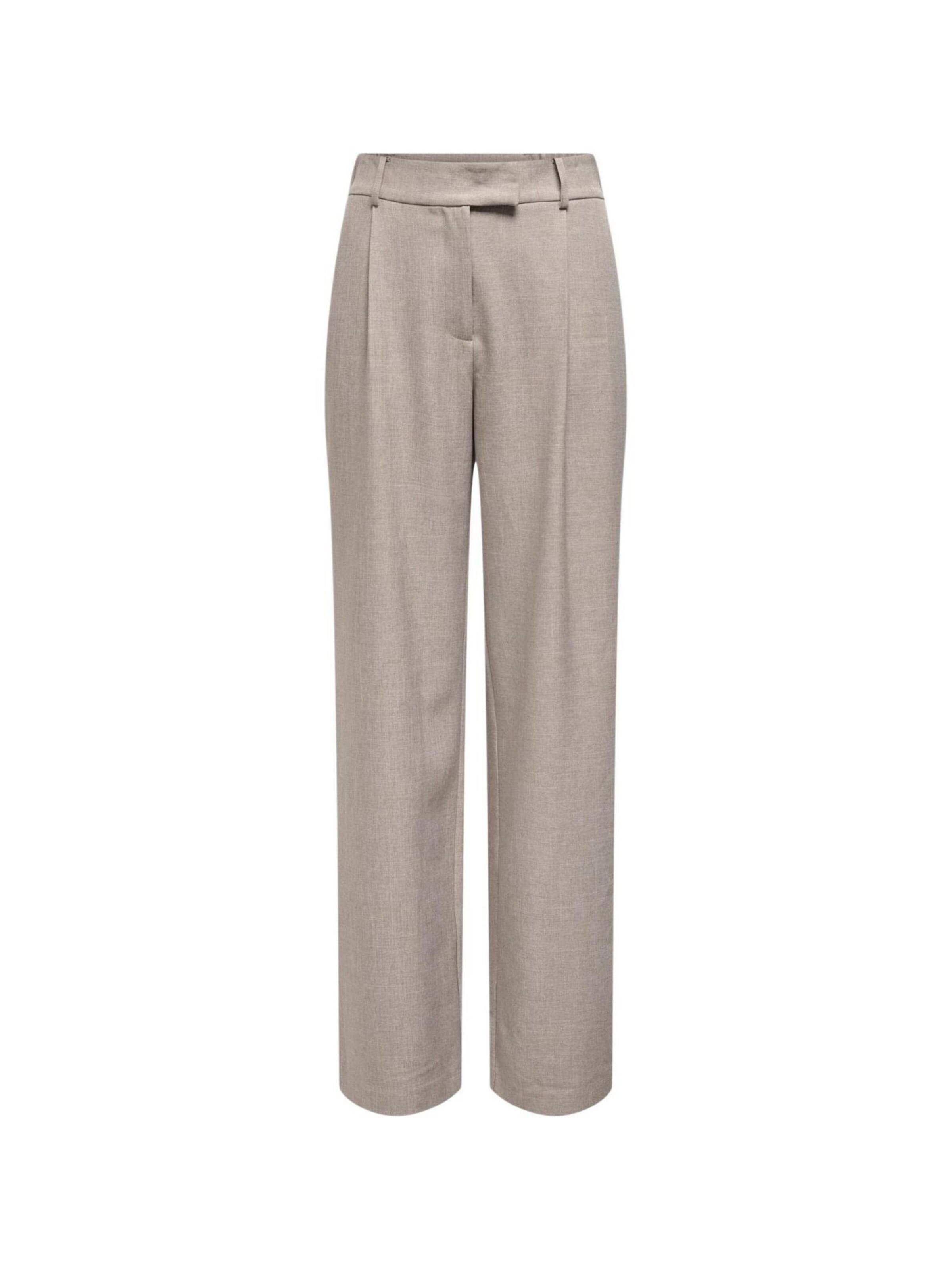 Pantaloni con piega frontale 'Onllinda Hw Str Mel Pants Tlr Noos 15336761' in 34 ONLY di colore talpa, Visualizzazione prodotti