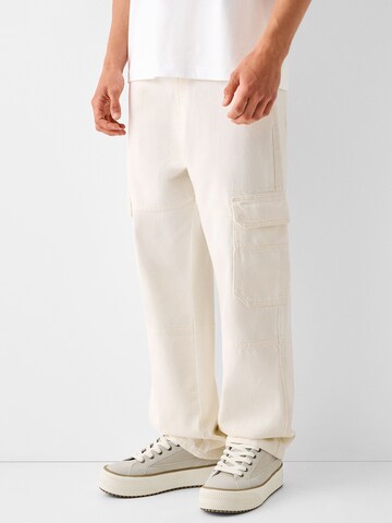 Largi Pantaloni eleganți de la Bershka pe bej