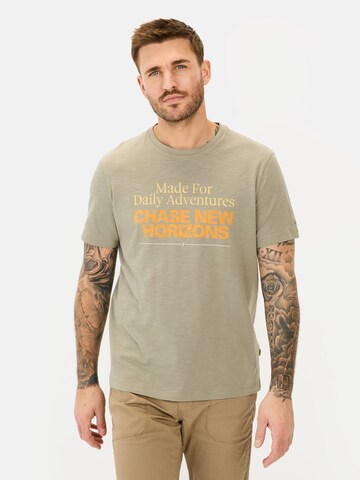 CAMEL ACTIVE T-Shirt mit Print aus Organic Cotton in Grün: Vorderseite