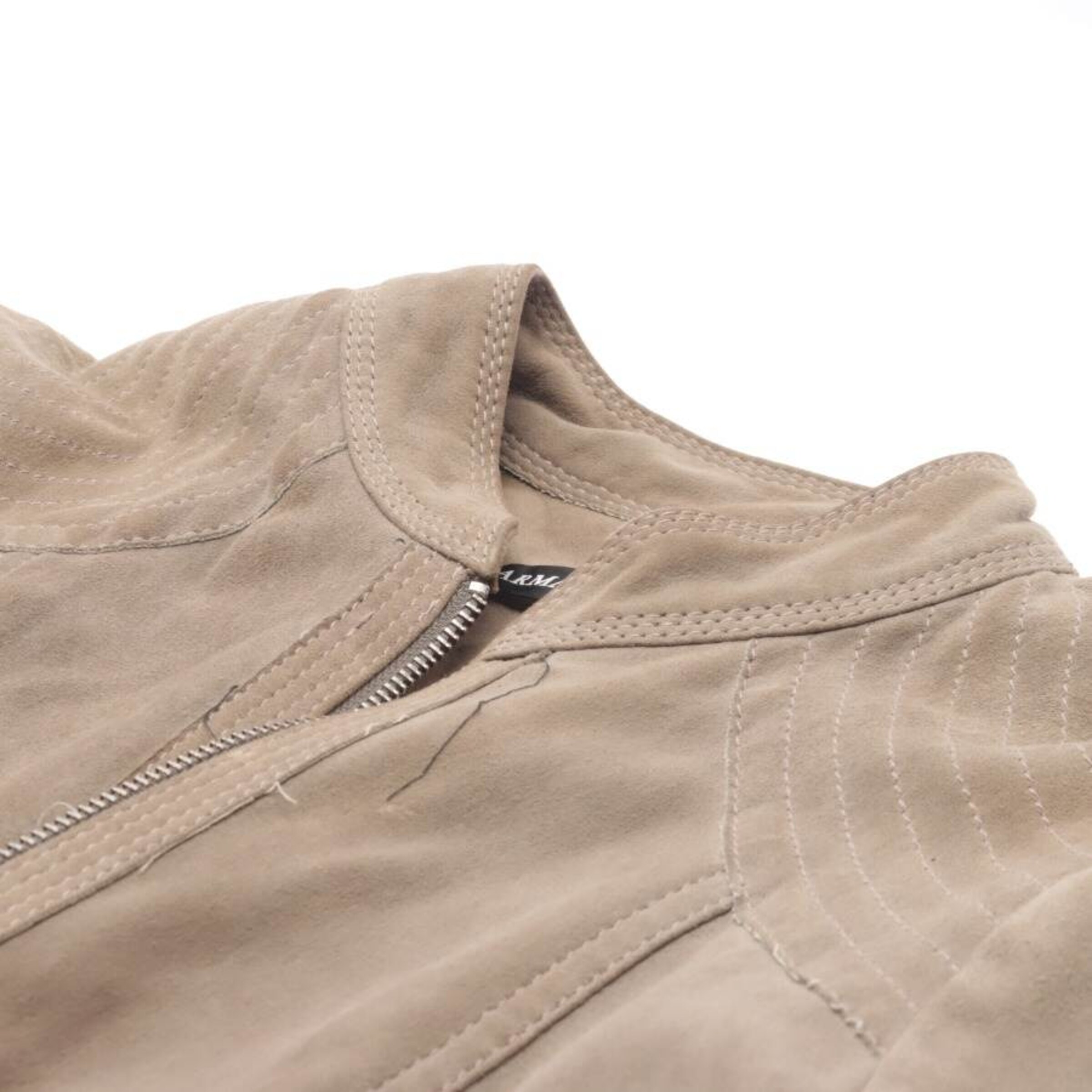 Arma Lederjacke / Ledermantel M in Grün