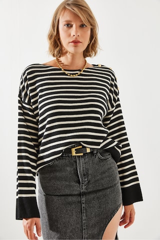 Pull-over Bianco Lucci en beige : devant