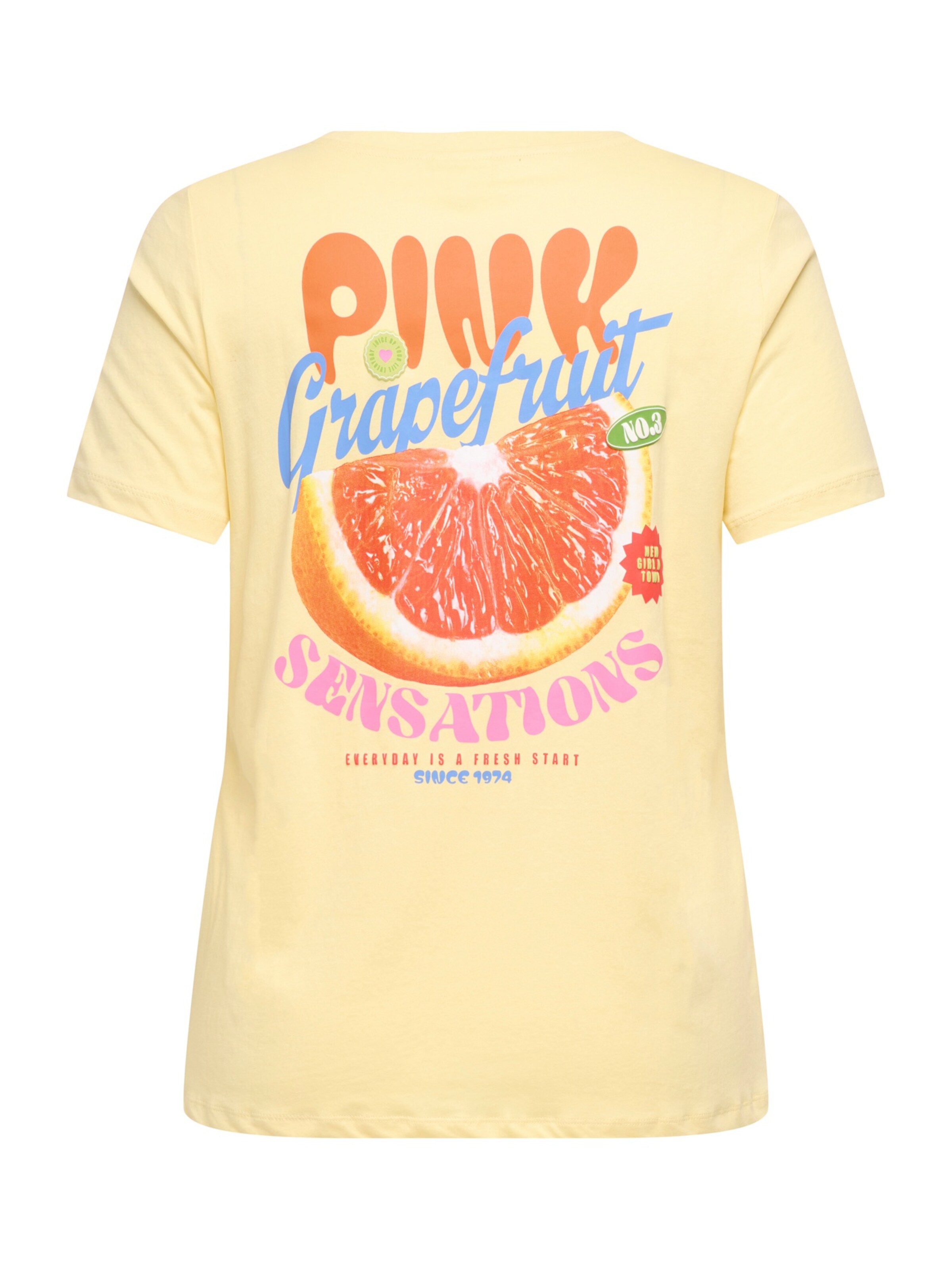 Tricou 'CARBOLETTE' de la ONLY Carmakoma pe galben