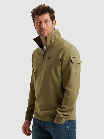 PME Legend Collegepaita 'Pullover with half-zip' värissä vihreä