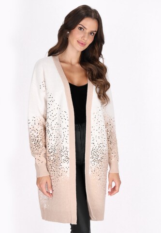 faina Knit cardigan in Beige: front
