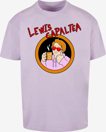 Merchcode T-Shirt 'Lewis Capaldi - CapalTea' in Lila: predná strana