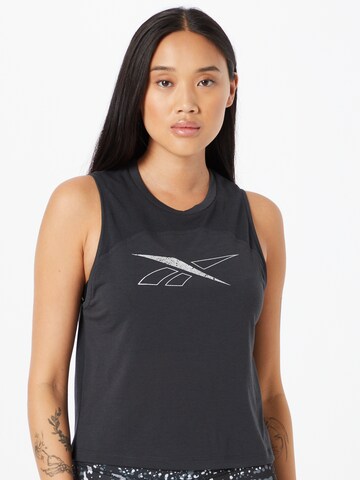 Reebok Sporttop in Zwart: voorkant