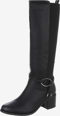 Ital-Design Boots in Black: front