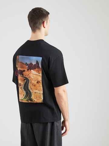 HUGO Shirt 'Domans' in Zwart: voorkant