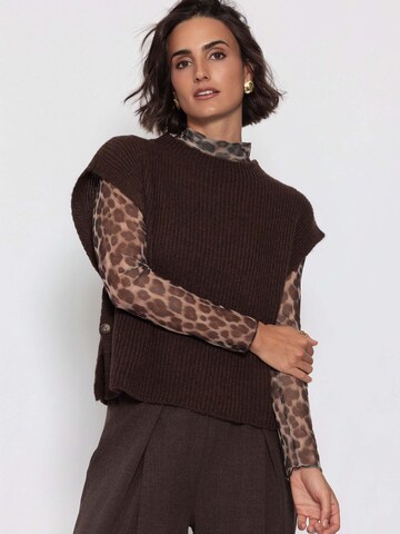 SASSYCLASSY Strickweste‌‌‌‌‌‌ in Braun