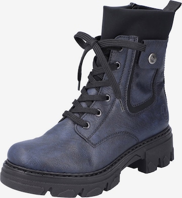 Rieker Lace-Up Boots in Blue: front