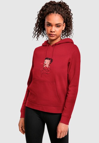 Merchcode Sweatshirt 'Betty Boop' in Red: front