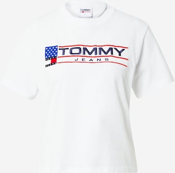 balta Tommy Jeans Marškinėliai 'MODERN SPORT': priekis