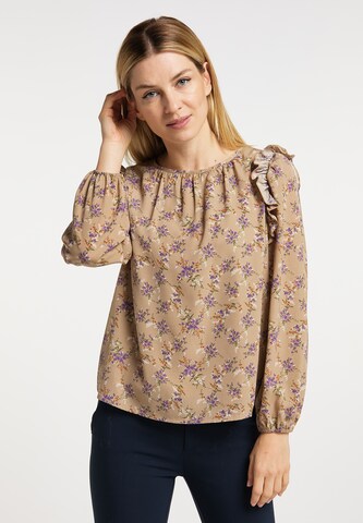Usha Blouse in Beige: voorkant